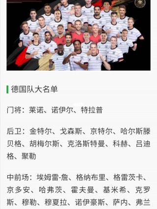 德国首发名单欧洲杯(德国首发名单欧洲杯球员)